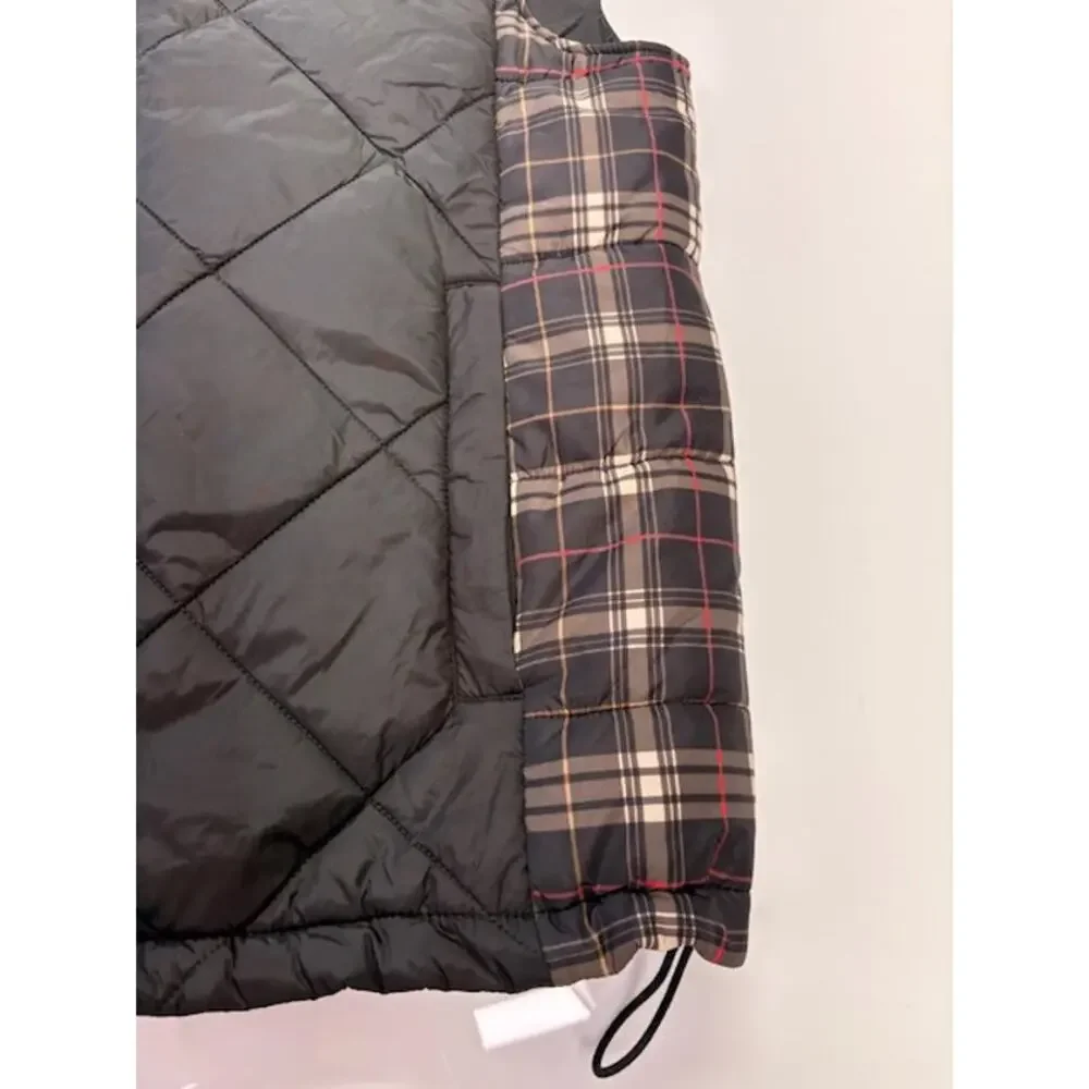 Givenchy Plaid Down Quilted Vest Full-Zip Pockets Black/Multicolor Mens Size 52 - Picture 8 of 16